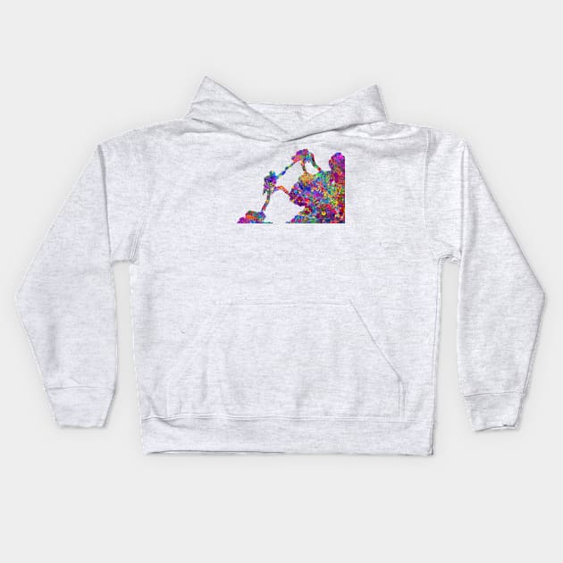 Climber couple Kids Hoodie by Yahya Art